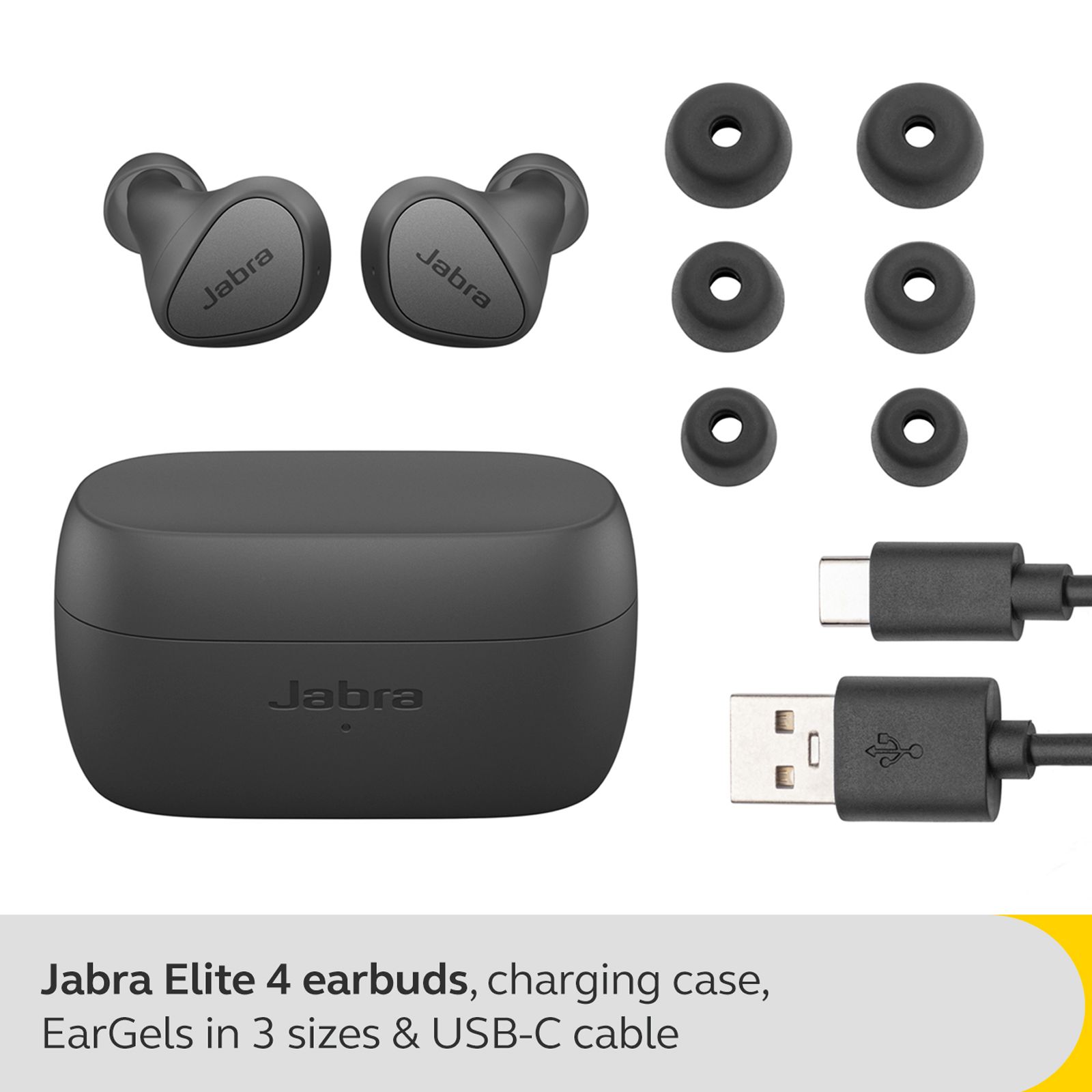 Buy Jabra Elite 4 TWS Earbuds with Active Noise Cancellation (IP55 ...